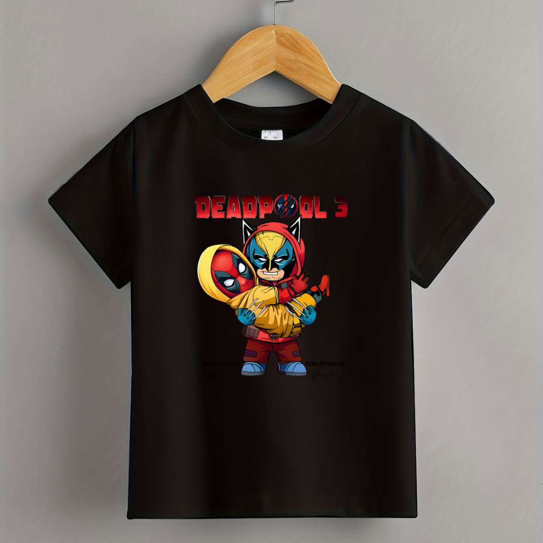 Unisex Kids Wolverine & Deadpool Tshirt