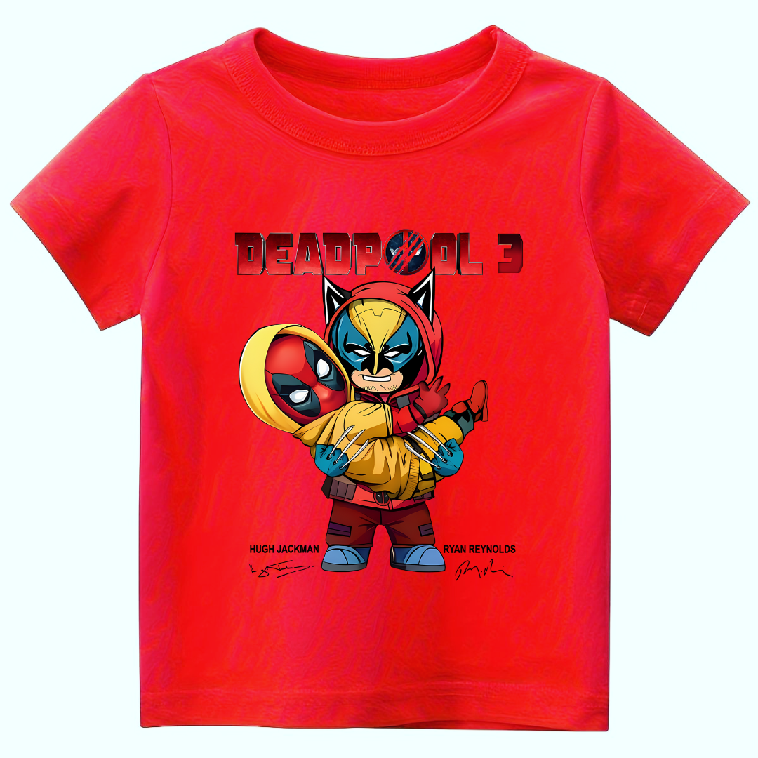 Unisex Kids Wolverine & Deadpool Tshirt