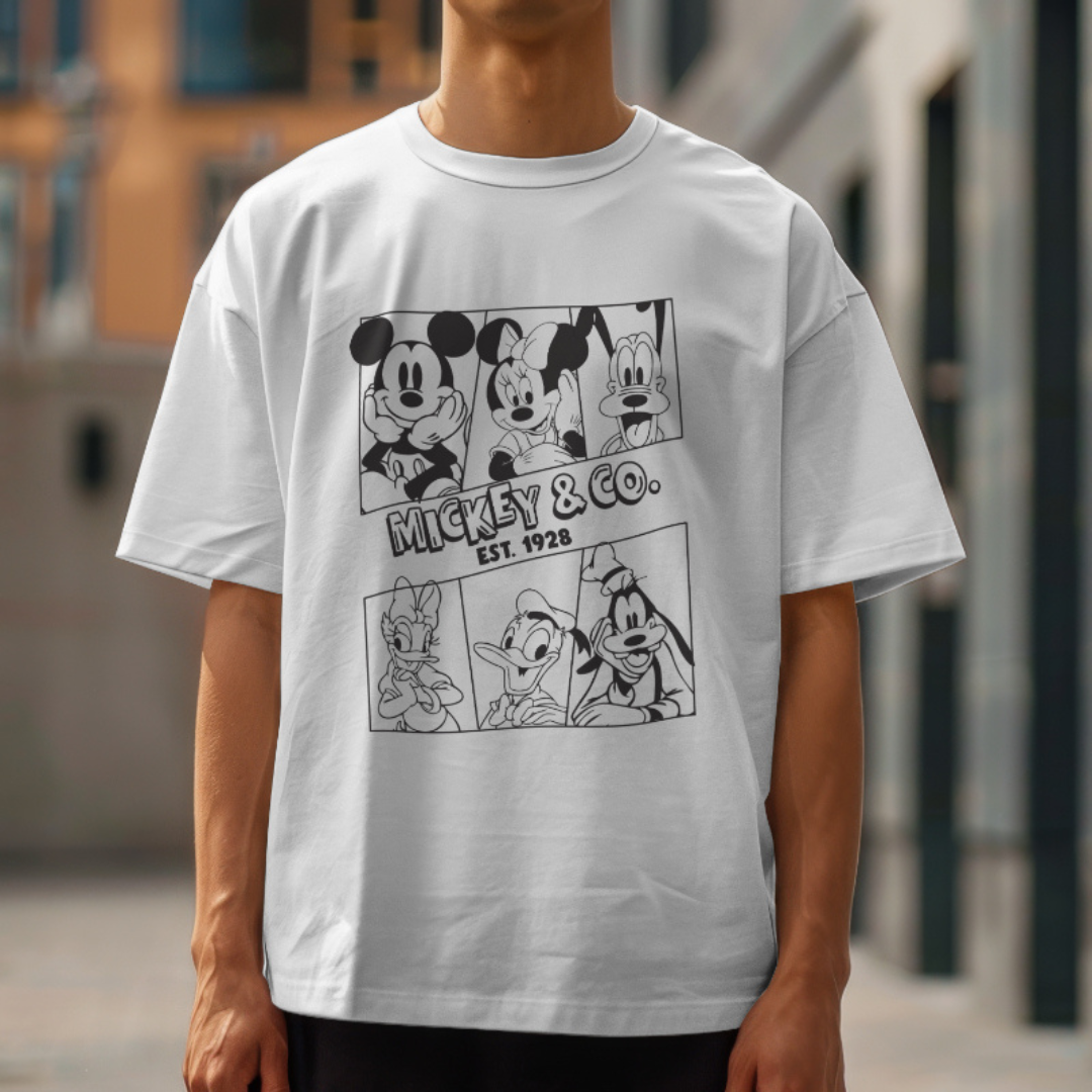 Unisex oversized Mickey & co Tshirt