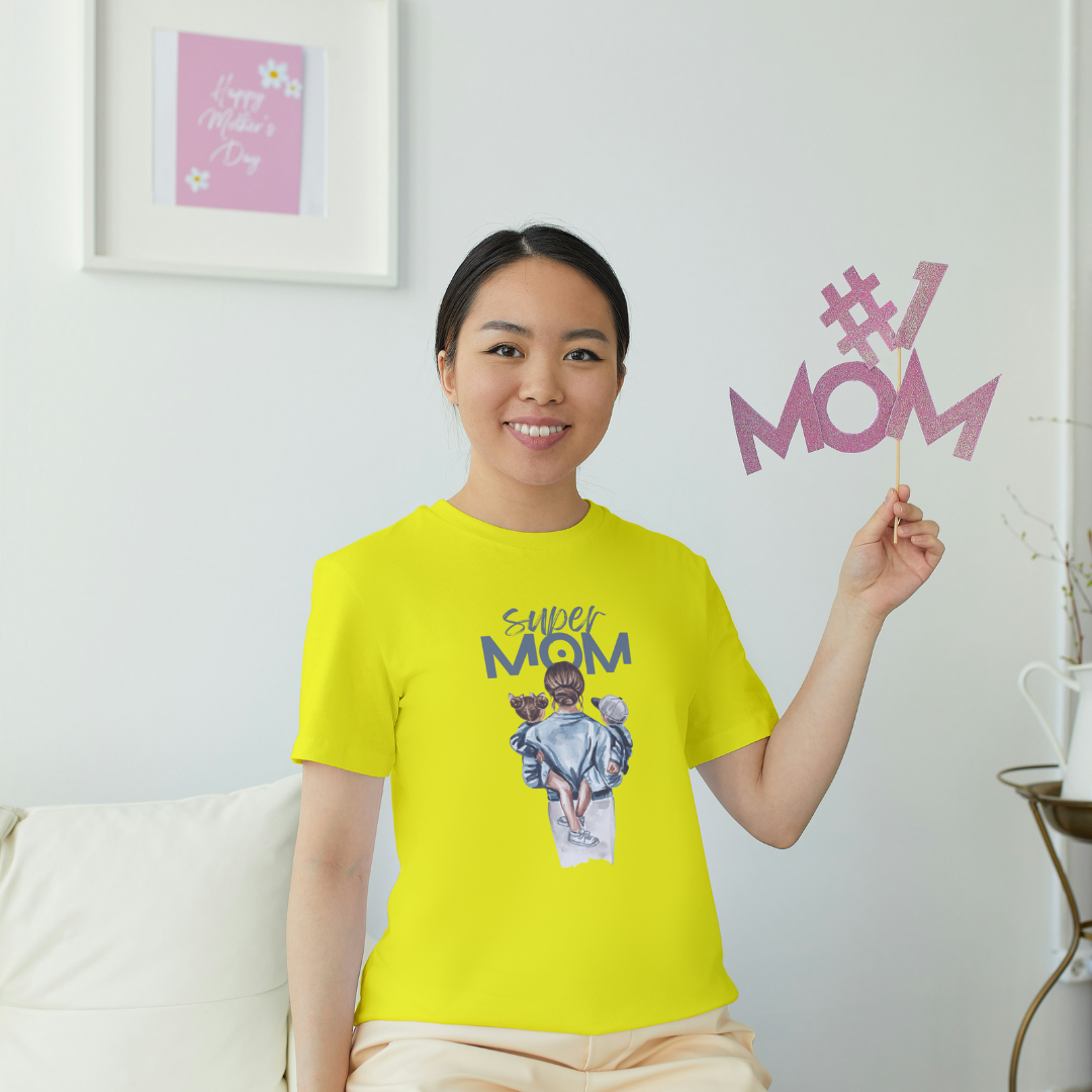 Women Regular Super Mom Tees