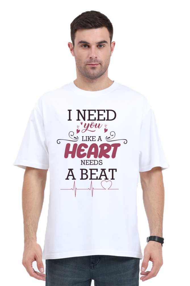 Unisex Oversized heartbeat t-shirt