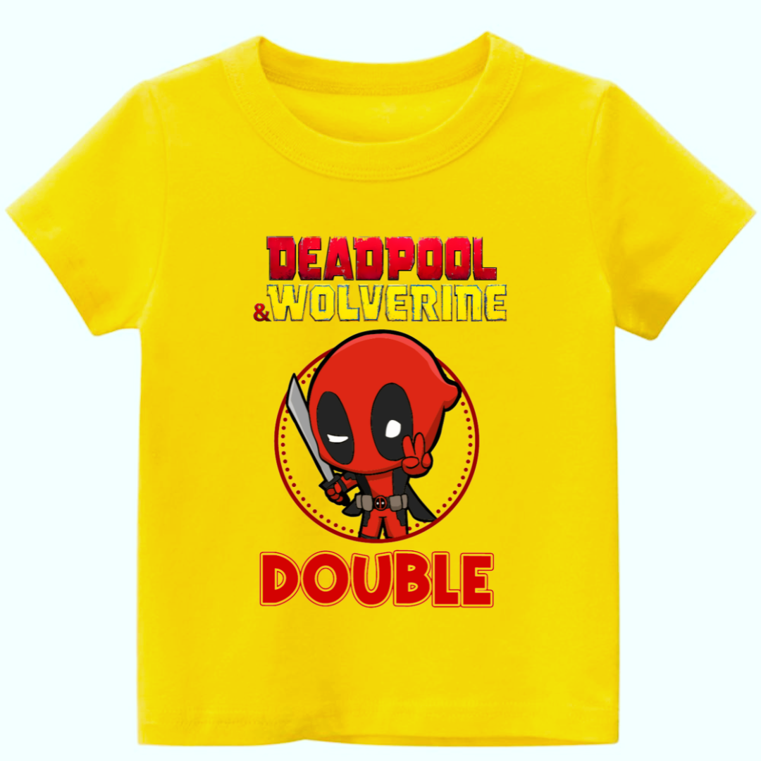 Unisex Kids Deadpool double T-shirt| Kids T-shirt