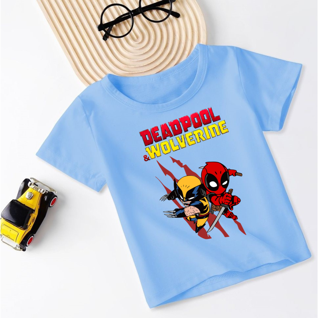 kids Boys T-shirt , kids Girls T shirt, Baby T-shirt, kids clothing , boys clothing, Girls clothing, kids Baby t-shirt , k, baby clothing , new born baby clothes, kids wear, children clothing, best children clothing online, best kids clothing online ,best boys clothing online, best girls' clothing online, best baby clothing online , whole sale kids t-shirt , premium kids t-shirt ,kids printed t-shirt, boys printed t-shirt, baby printed t-shirt, best kids t-shirt, Deadpool & wolverine kids tshirt skyblue