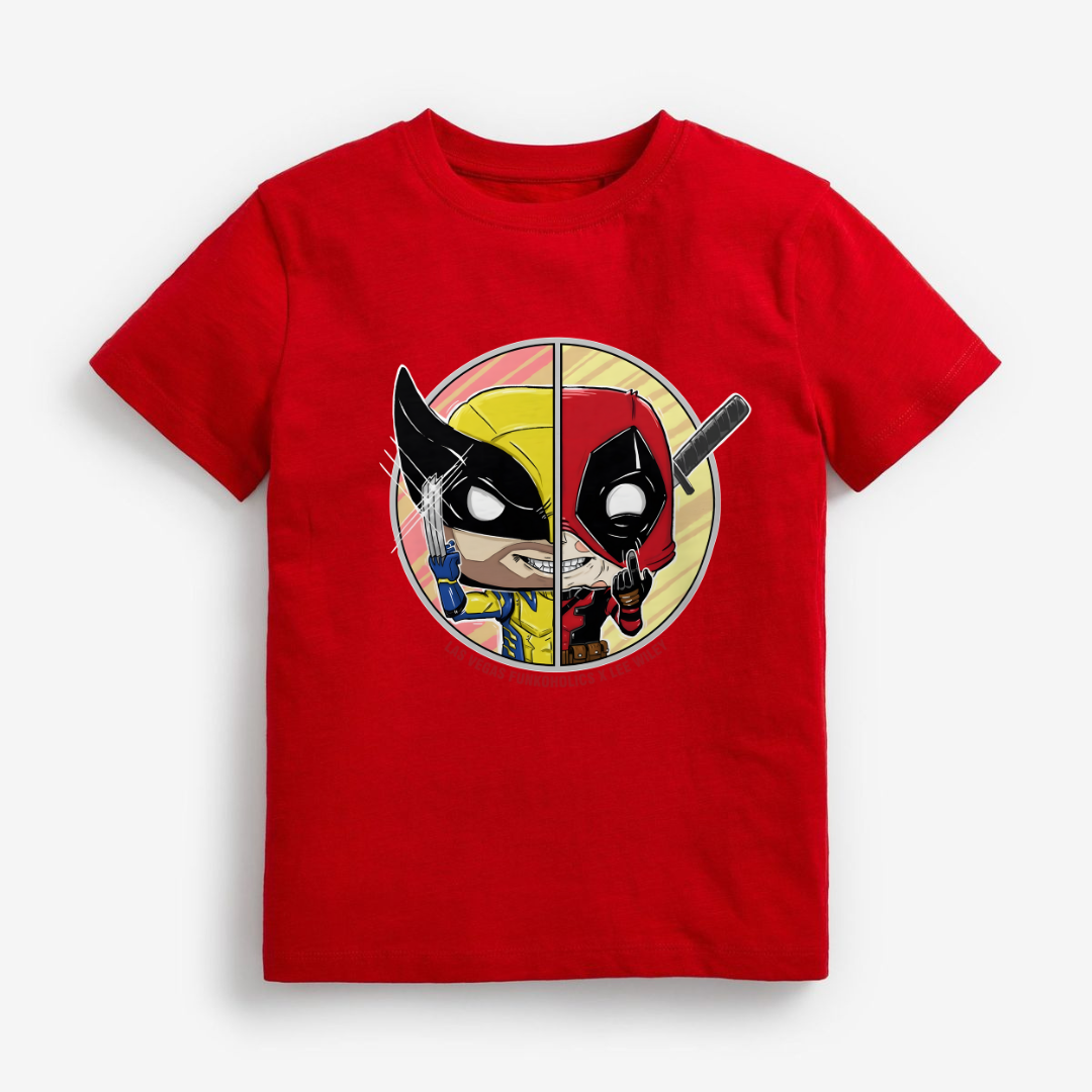 Unisex kid's t-shirt, T-shirt for kids, T-shirt for boys, Kids T-shirt, T-shirt for girls, T-shirt for baby, Deadpool & wolverine T-Shirt, Deadpool & wolverine T-Shirt for kids, red kids t-shirt,Kids T-shirt, kids Boys T-shirt , kids Girls T shirt, Baby T-shirt, kids clothing , boys clothing, Girls clothing, kids Baby t-shirt , kids Baby outfit, baby clothing , new born baby clothes, kids wear, children clothing, best children clothing online, best kids clothing online ,best boys clothing online, best girls