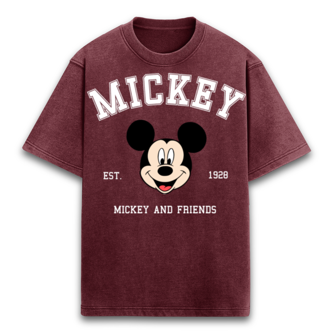 Unisex Oversized Acid wash Mickey Mouse T shirt