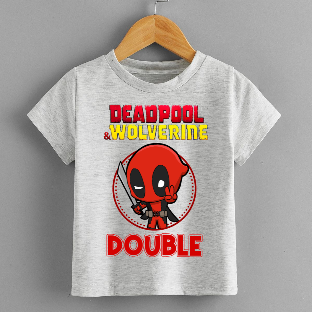 Unisex Kids Deadpool double T-shirt| Kids T-shirt