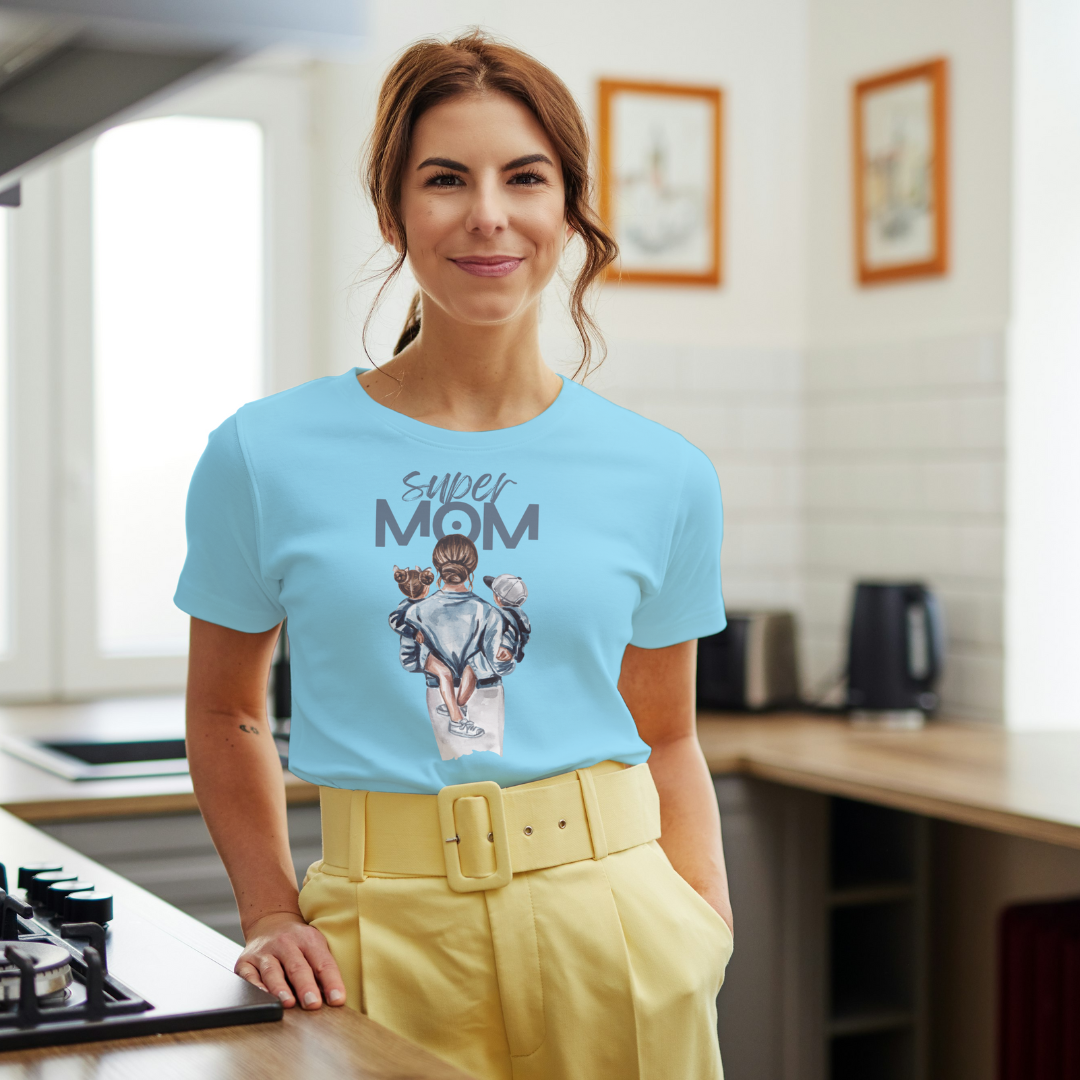 Women Regular Super Mom Tees