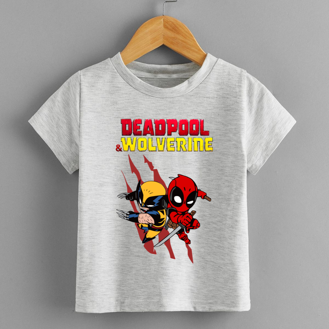 kids Boys T-shirt , kids Girls T shirt, Baby T-shirt, kids clothing , boys clothing, Girls clothing, kids Baby t-shirt , k, baby clothing , new born baby clothes, kids wear, children clothing, best children clothing online, best kids clothing online ,best boys clothing online, best girls' clothing online, best baby clothing online , whole sale kids t-shirt , premium kids t-shirt ,kids printed t-shirt, boys printed t-shirt, baby printed t-shirt, best kids t-shirt, Deadpool & wolverine kids tshirt grey 