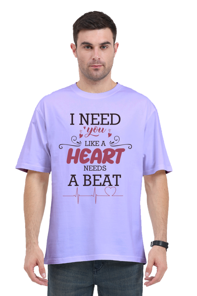 Unisex Oversized heartbeat t-shirt