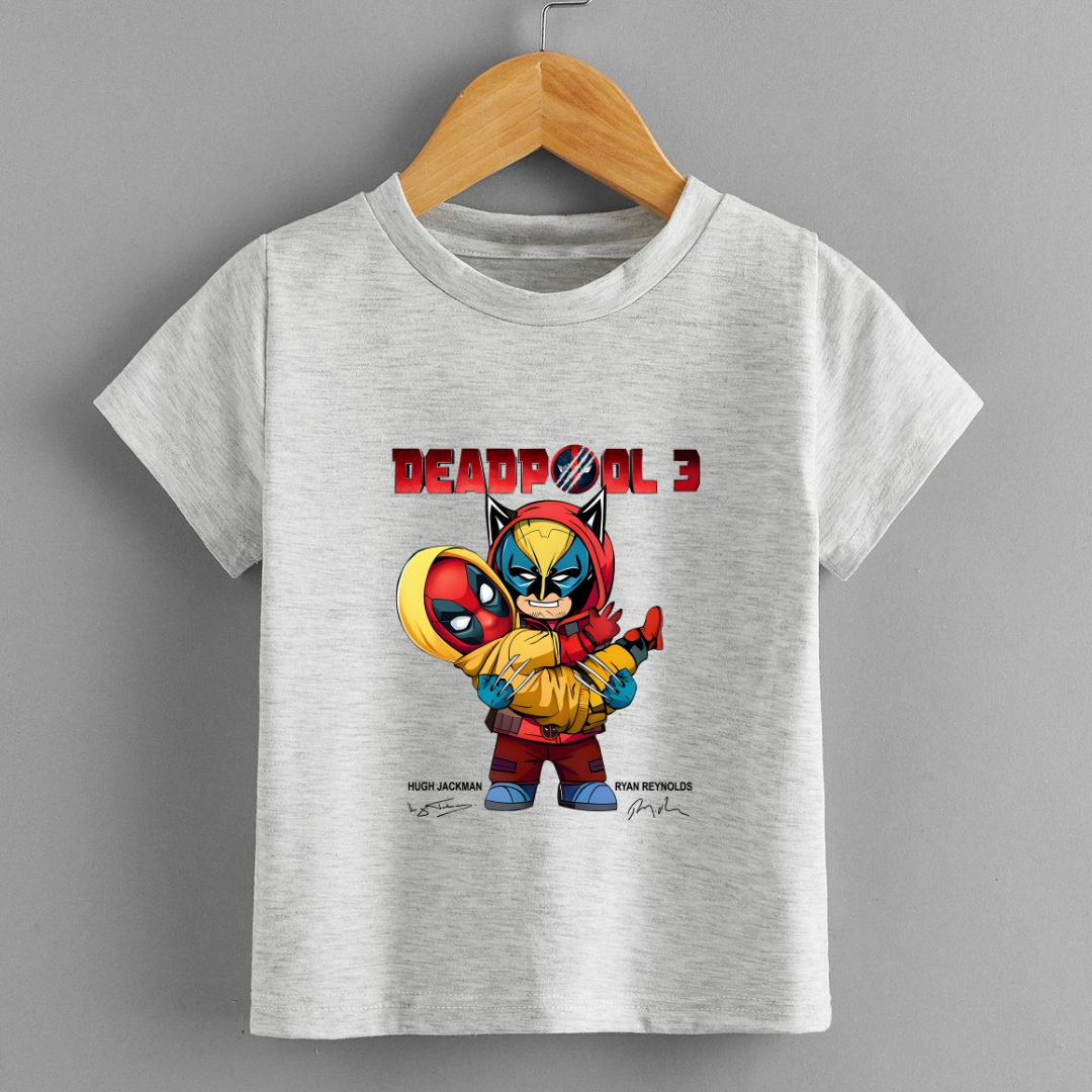 Unisex Kids Wolverine & Deadpool tees