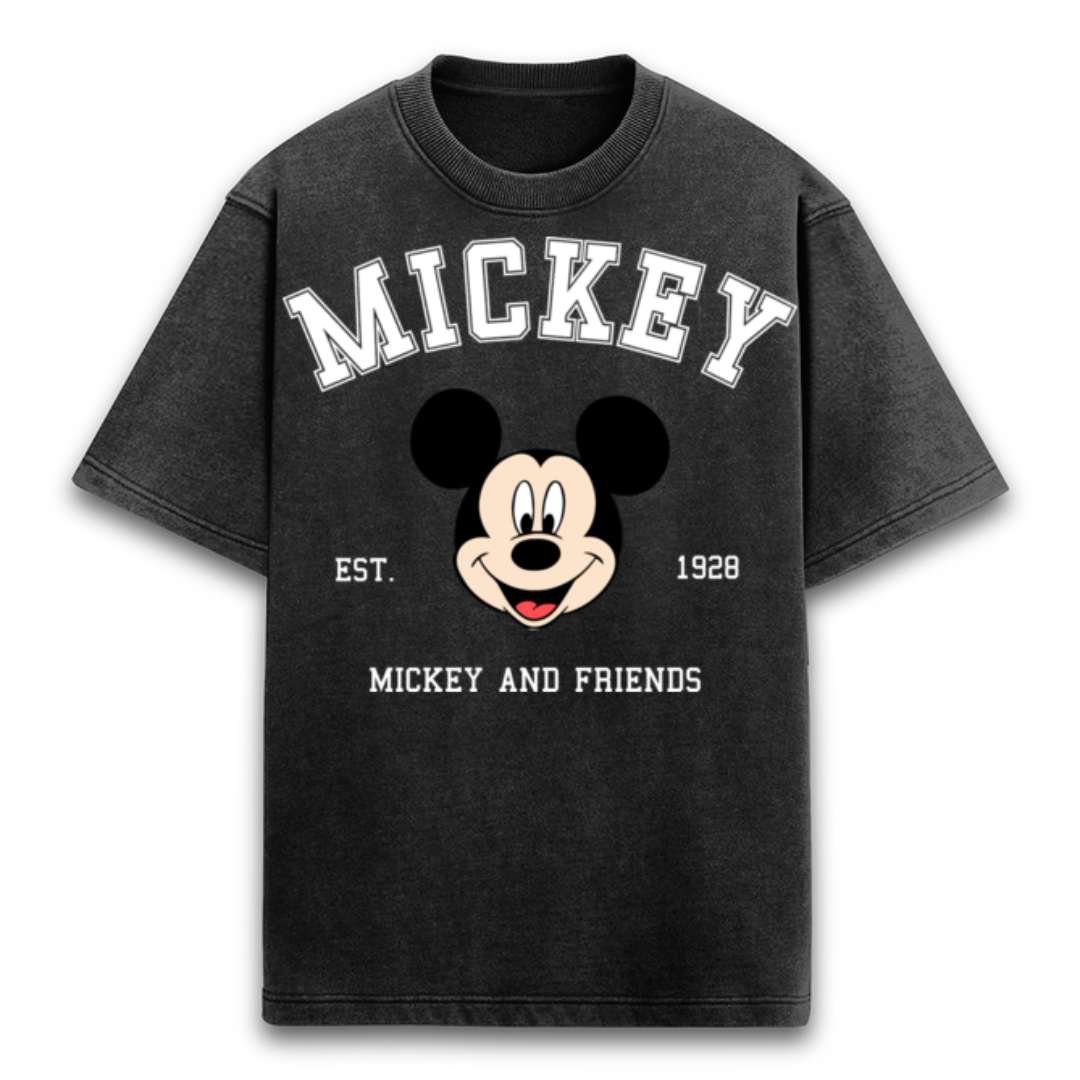 Unisex Oversized Acid wash Mickey Mouse T shirt