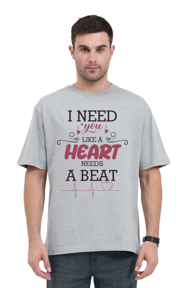 Unisex Oversized heartbeat t-shirt