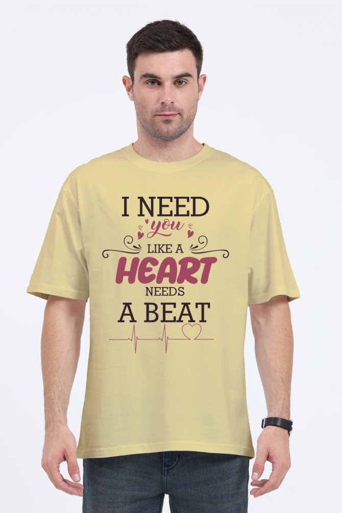 Unisex Oversized heartbeat t-shirt