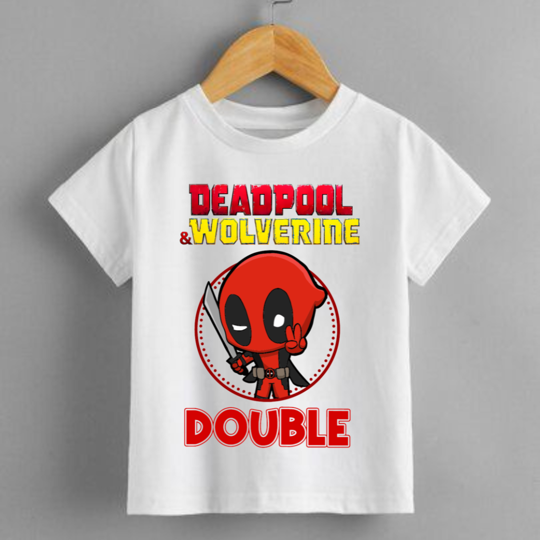 Unisex Kids Deadpool double T-shirt| Kids T-shirt