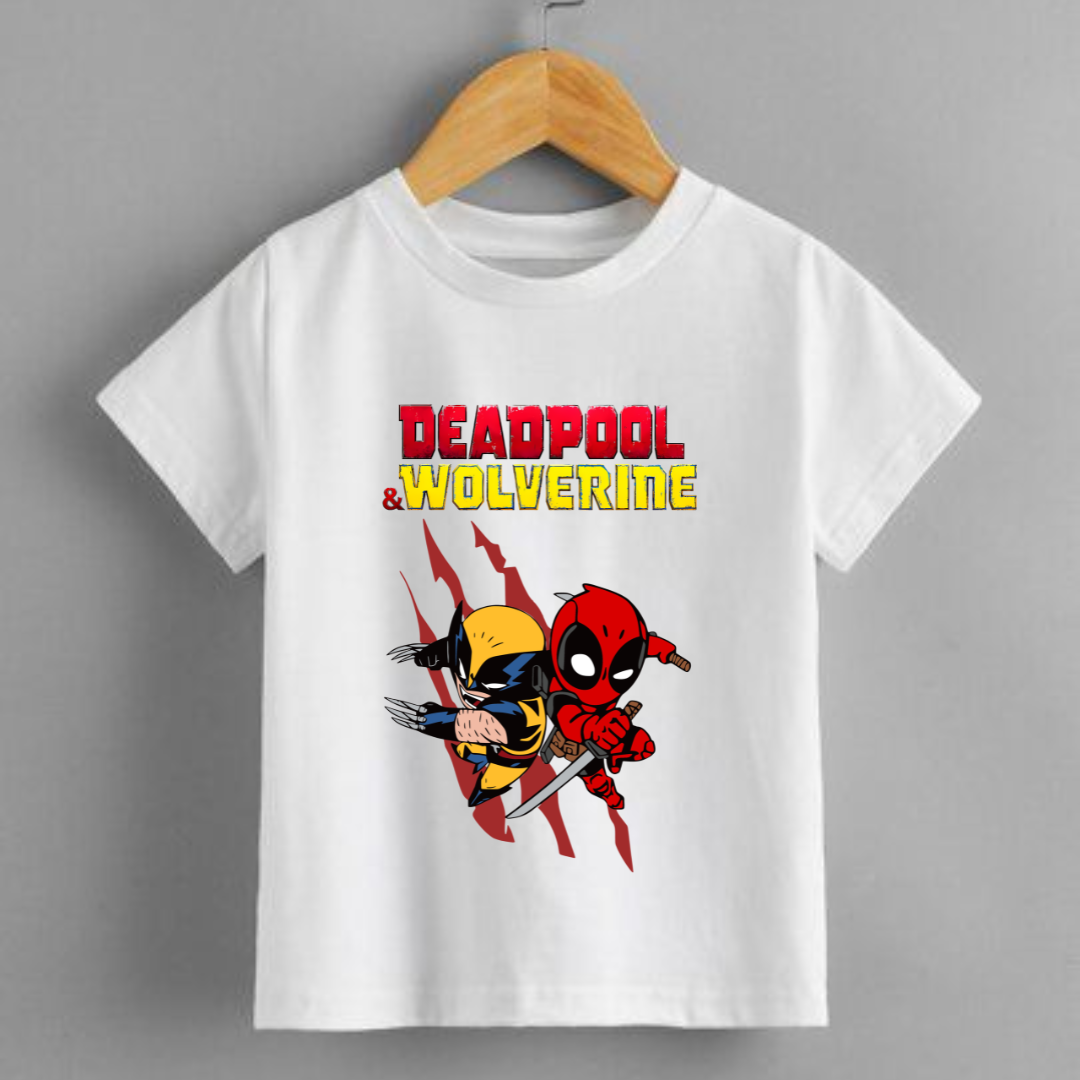 kids Boys T-shirt , kids Girls T shirt, Baby T-shirt, kids clothing , boys clothing, Girls clothing, kids Baby t-shirt , k, baby clothing , new born baby clothes, kids wear, children clothing, best children clothing online, best kids clothing online ,best boys clothing online, best girls' clothing online, best baby clothing online , whole sale kids t-shirt , premium kids t-shirt ,kids printed t-shirt, boys printed t-shirt, baby printed t-shirt, best kids t-shirt, Deadpool & wolverine kids tshirt white 