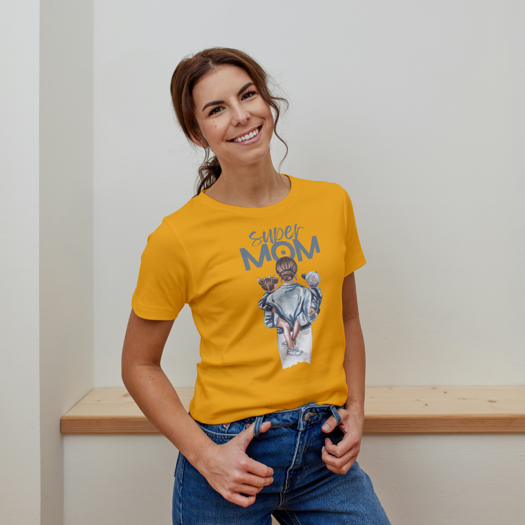 Women Regular Super Mom Tees