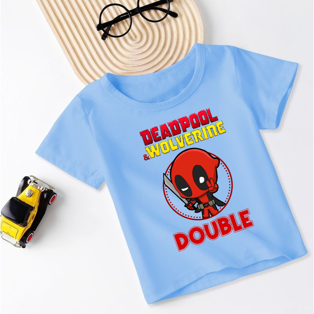 Unisex Kids Deadpool double T-shirt| Kids T-shirt