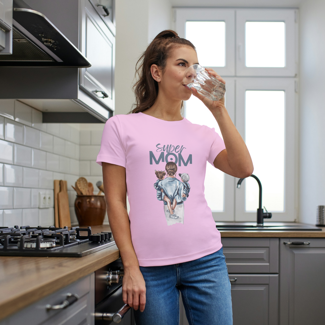 Women Regular Super Mom Tees