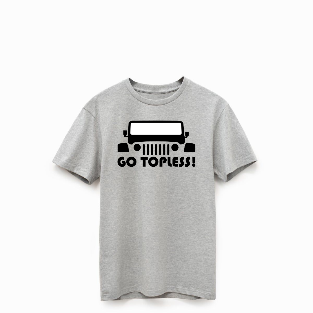 Unisex Oversized Go topless Jeep Tees