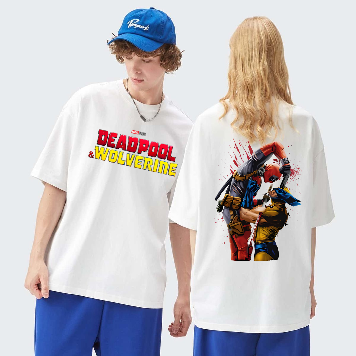 Unisex Oversized Deadpool & Wolverine Tees