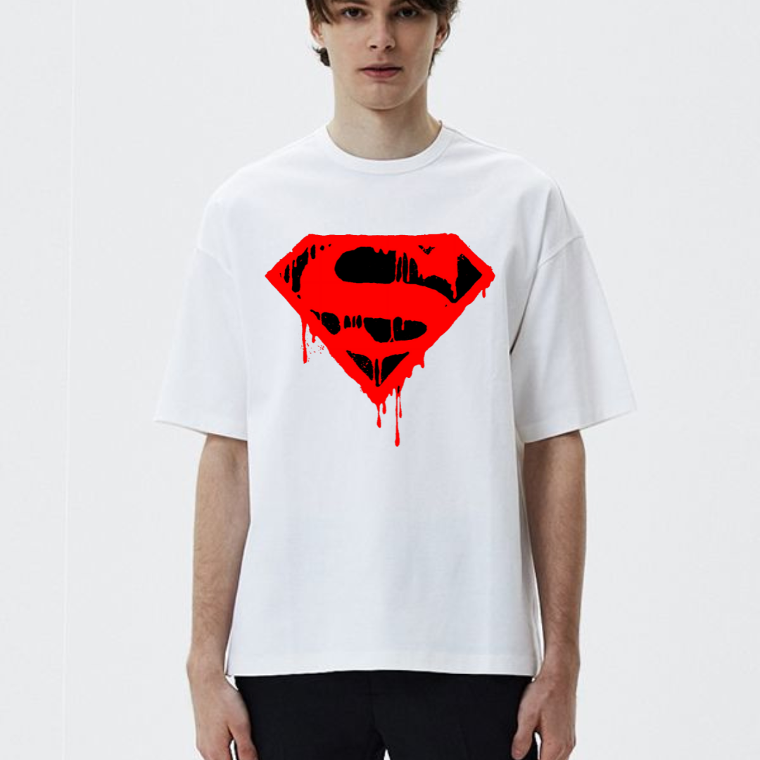 Unisex Oversized Bloody Superman T-shirt